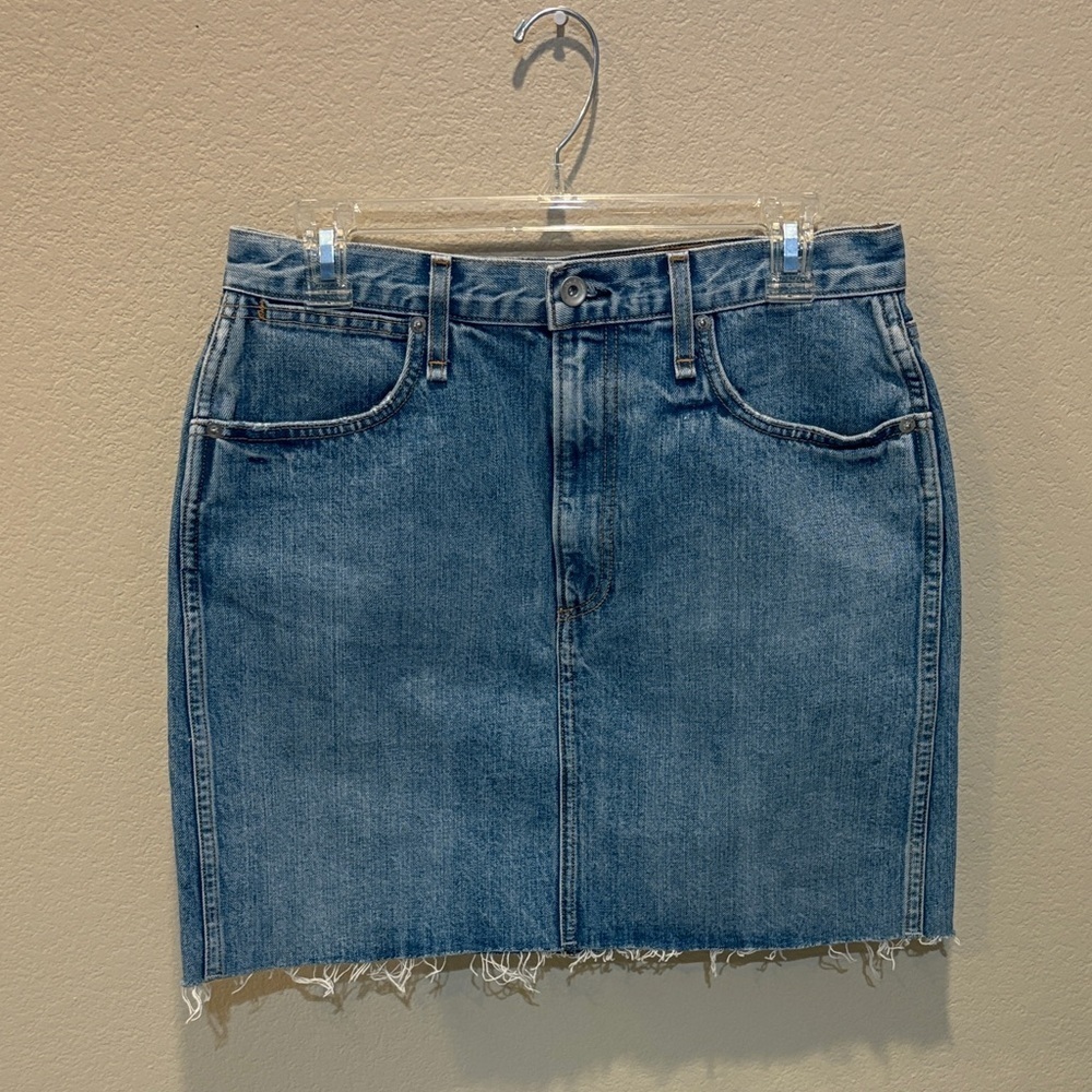 Rag & Bone Distressed Denim Mini Skirt-Size 29